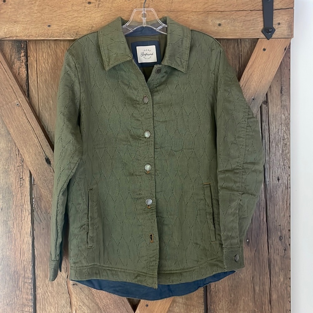 Jachs Girlfriend Size Small Woman’s Olive Green Quilted Jacket